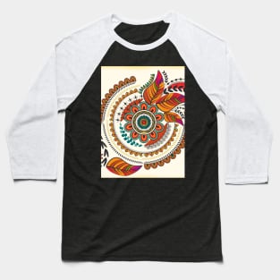 Autumn Mandala Baseball T-Shirt